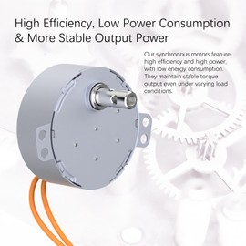 Synchronous Motor 100-120V AC 50/60Hz 15-18RPM Shaft Rotation CW/CCW 4W Gear Electirc Motor with UL Certificate