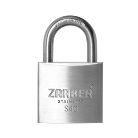 Zarker keyed Padlock, Heavy Duty Stainless Steel Lock, Waterproof and Rustproof Storage, Warehouses, Garage, Outdoors, 1-Pack