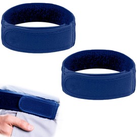 2 PCS L Size Blue No Buckle Belts for Men, Lazy Belts with Velcro Strap, Mens Belts for Jeans, Adjustable Buckless Belt for Men, Elastic Belt for Casual and Outdoor Wear, Perfect for Men and Women