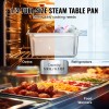 8 Pack 1/3 Size Hotel Steam Table Pan Anti-Jam Lid