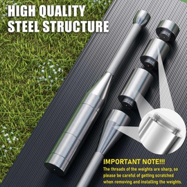 TOBWOLF Upgraded 22LB Adjustable Macebell Clubbell, 6 in 1 Steel Clubs for Weighted Training, Indian Club for Body Workouts, Weighted Club Strength Training Equipment in Home & Gym