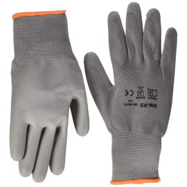 Brüder Mannesmann Fine Knit Work Gloves Size L Grey