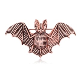 SENFAI Hallowmas Style Vampire Bat Blackness Brooch Antique Color (Antique Rose Gold)