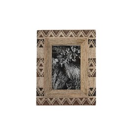 Foreside Home and Garden 4x6 Brown Western Picture Frame Mango Wood MDF & Glass by Foreside Home & Garden