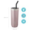 Smash Smoothie and Coffee Tumbler with Straw and lid, Blush,