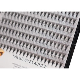 Bodermincer 200pcs 20D Premade Volume Fans Eye Lashes Extensions Thickness 0.07mm 8-16mm to Choose Black Soft Individual False Eyelashes Makeup Fake Lashes Cluster（14mm）