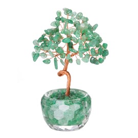 Jovivi JOVIVI Green Aventurine Crystal Tree Healing Crystal Tree of Life Spiritual Gifts for Women Home Decor,Crystals Gemstones Trees Good Luck gifts for Positive Energy House Warming New Home