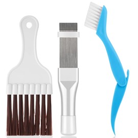 3-teiliges Reinigungsbürstenset für Klimaanlagen, Kondensator-Reinigungsbürste, Trockner-Reinigungsset, Reparaturwerkzeug für Metallheizkörper für Außengeräte