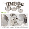 Lixada Camping Cookware Mess Kit 8PCS Stainless Steel Cooking Pot