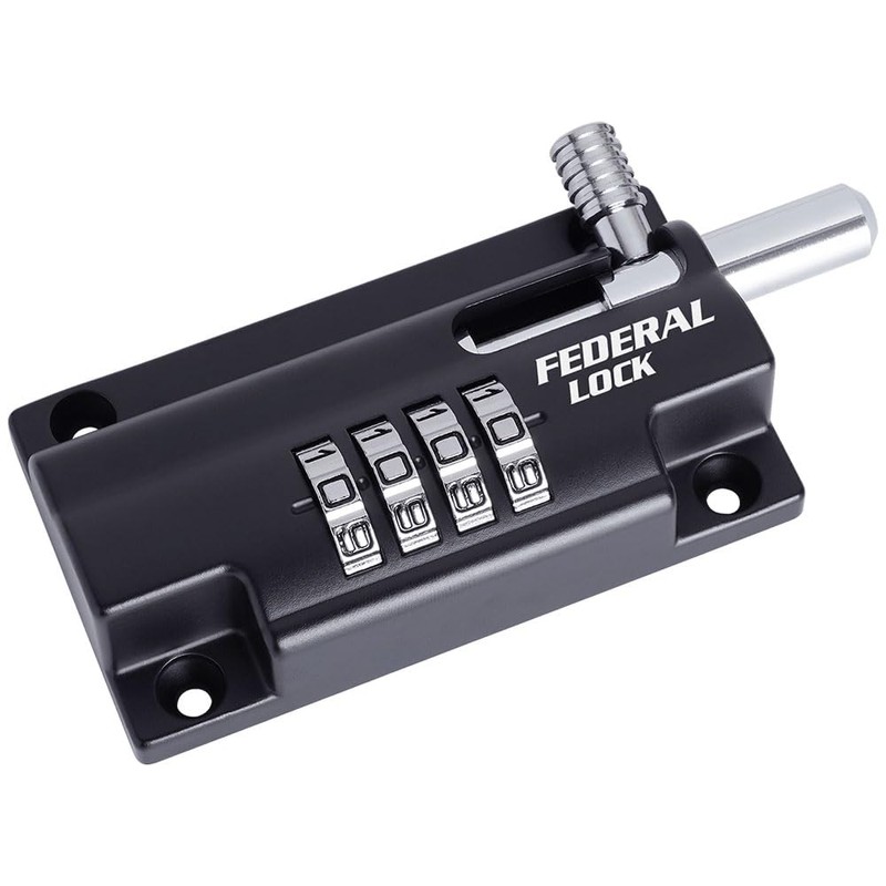 Federal Lock Combination Locking Bolt, Heavy Duty Sliding Lock With