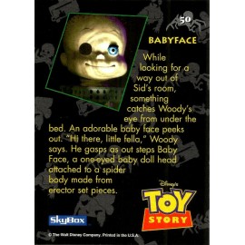 TOY STORY SERIES 1, 1995 SKYBOX PIXAR, TRADING CARD # 50, BABYFACE