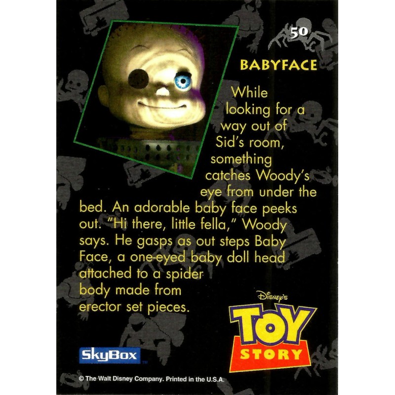 TOY STORY SERIES 1, 1995 SKYBOX PIXAR, TRADING CARD #