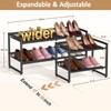 Expandable Shoe Rack, 2 Tier Closet Shoe Organizer for Entryway