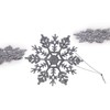 Christmas Concepts Pack of 12-10cm Silver Glitter Snowflake Hanging Decorations