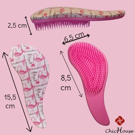 Hair Detangler Brush Hair Detangler Brush Soft Bristle Hair Brush Travel Hair Brush Gift (Pink Flamingo, Small)