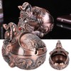 Zinc Alloy Windproof Ashtray Innovative Elephant Styling Embossed Ornaments for