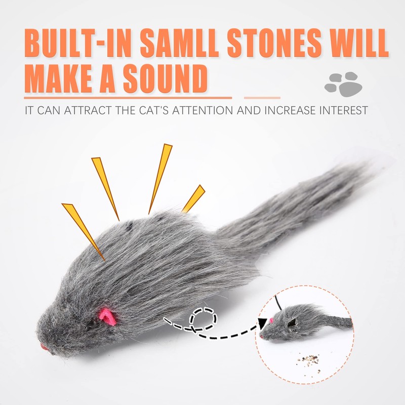 FYNIGO 2 Pcs Self Play Hanging Door Cat Mouse Toys