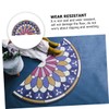 LABRIMP Bathroom Door Mat Skid-Resistant PVC Semicircle Mat Easy to