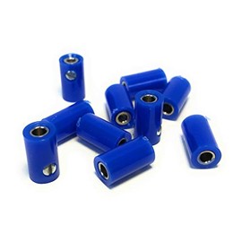 BELI-BECO 61/6 Coupling for Cross-Hole Plugs Miniature Banana Plug with Pin Diameter 2.6 mm Pack of 10 Blue