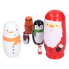 6Pcs Russian Nesting Dolls Gift Wooden Painted Art Crafts Cartoon