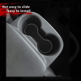 auovo - Tapetes de consola central para Toyota Tacoma Accesorios 2005-2015 - Alfombrilla de almacenamiento para portavasos de coche Tacoma 2015 2014 (gris)