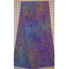 Unbranded Bubble BATIK Cotton Fabric Scroll Purple Blue 1/2 YARD