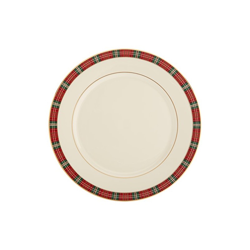 Lenox Winter Greetings Plaid Dinner Plate