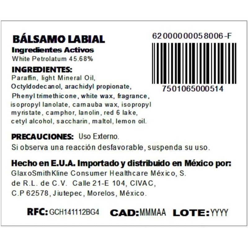 Chapstick Bálsamo Labial Fresa 4 g