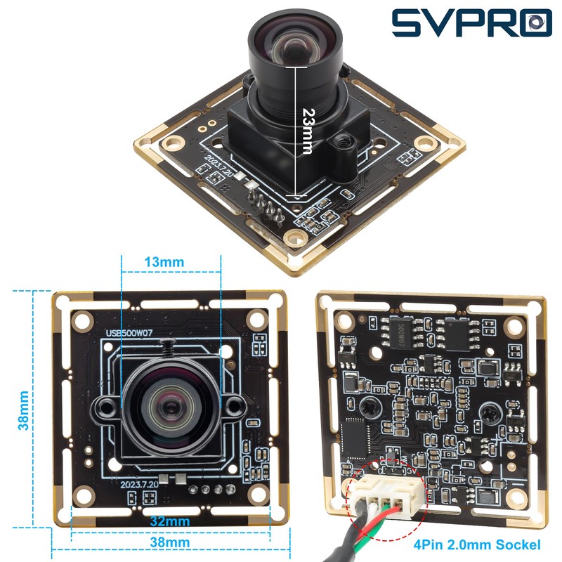 Svpro 5MP USB Camera Module Wide Angle Board Camera with