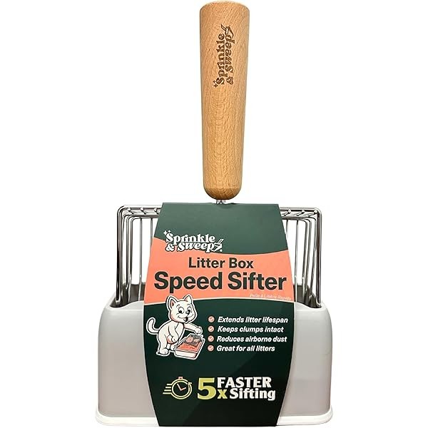 Sprinkle & Sweep Metal Cat Litter Scoop - Heavy Duty