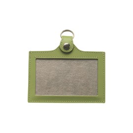 HERBE ID Case, Card Holder, Double-Sided, Pass Case, Employee ID Holder, Genuine Leather, Made in Japan, Mint