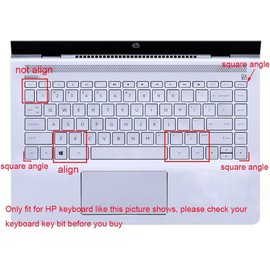 JuYuish Keyboard Skin Compatible with HP Pavilion x360 14" Touch-Screen Laptop 14M-BA/BF/BW/CD/DH Series 14-DH2097NR, HP 14" 14-BA/BF/CM/CF/CE/BW/FQ/DQ/DK/DH/DS/DG/DF Series Laptop (Light Pink)
