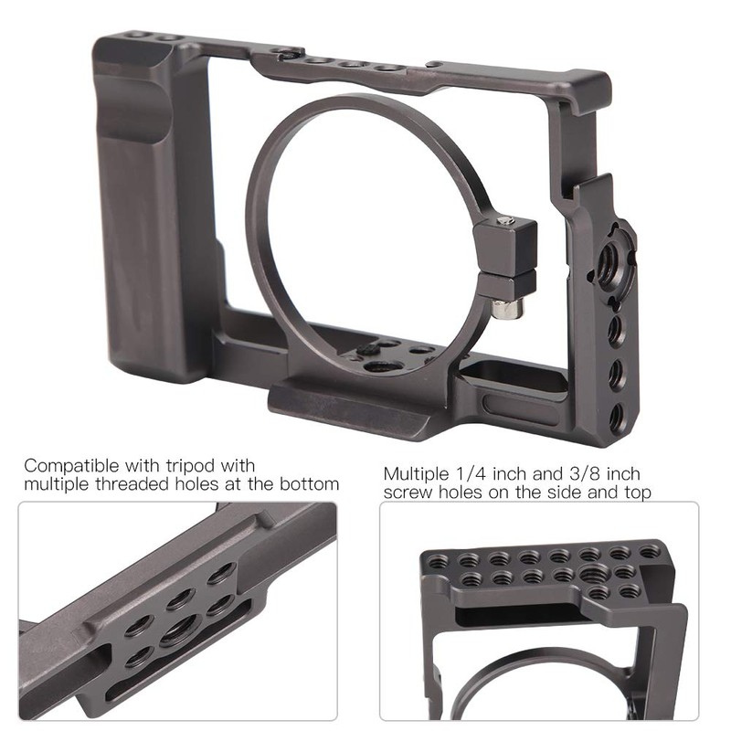 Aluminium Alloy CNCMachining Photography Camera Cage with Rich Extension, 360
