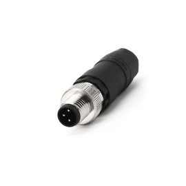 ECARCONETS M8 3 Pin Male Connector A Coding Straight Aviation Wire Plug Adapter, M8 Industrial Field Assembly Circular Sensor Connector, IP67 Waterproof Durable 8mm Socket Panel Mount Connector