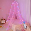 Unicorn Castle Bed Canopy for Girls with Remote Timer Breathable