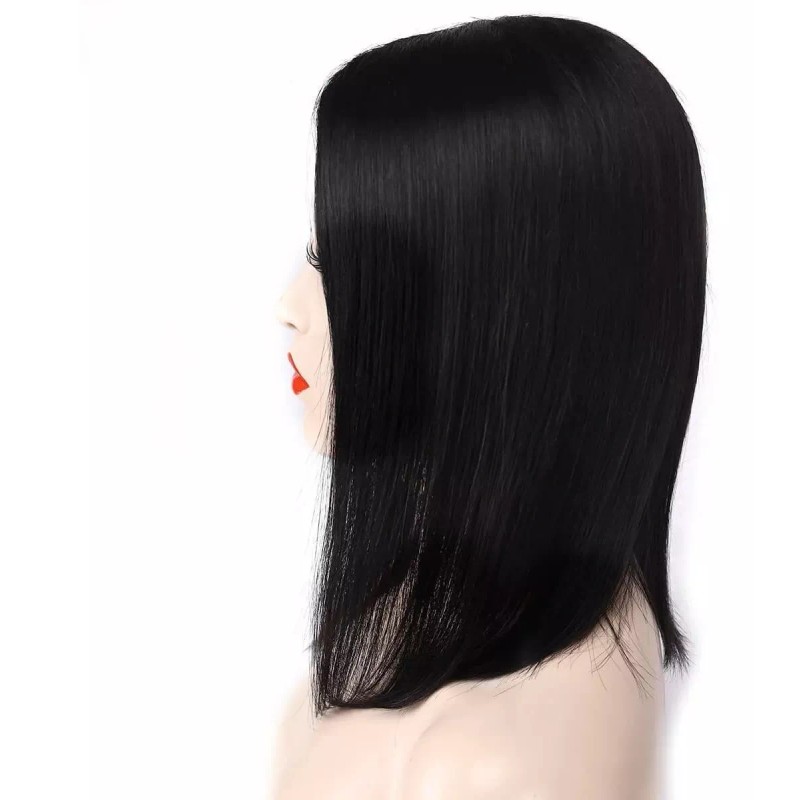 Beautyonline Peluca De Cabello Humano Natural Liso De 35 Cm