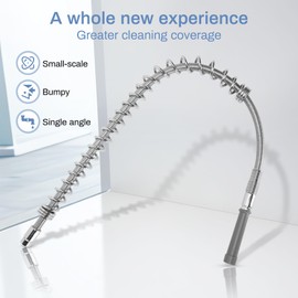 Commercial Sink Sprayer Hose,Commercial Kitchen Sink Faucets Flexible Hose Replacement(44 inch),with 304 Stainless Steel Pre Rinse Spring,Sink Sprayer Hose,Suitable for Use with Commercial Faucets