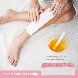 GEN'C BÉAUTY 400PCS Wax Strips Non-Woven Wax Strips for Facial and Body Professional Arms Legs Lip Eyebrow Hair Removal wax strips (8'' x 2.75'').