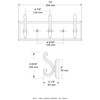 LIBERTY 129854 Wall Mounted Coat Rack with 3 Decorative Hooks,