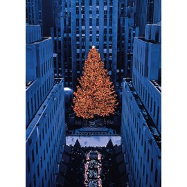 Rockefeller Center Tree New York Christmas Cards Boxed With Envelopes Set of 12 Holiday Cards And 12 Envelopes. Made in USA