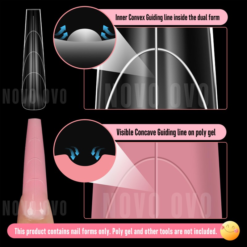 NOVO OVO Tapered Square (Natural not Sculpted) Nail Dual Forms