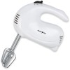 EUROSTAR 5-Speed Hand Mixer with Stainless Steel Beaters (White)