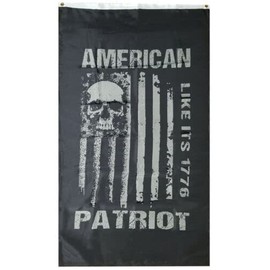 3x5 American Like It's 1776 Patriot Skull 100D Woven Poly Nylon 5X3 TRUMP Flag