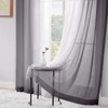 Melodieux Grey Ombre Sheer Curtains - Lightweigth Chiffon Gradient Window