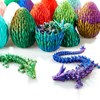 SHUWND 4PC 3D Printed Mini Dragon in Egg,Dragon Eggs with
