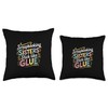 Scrapbooking Sisters Stick Like Glue Craft Bonding ----- Throw Pillow