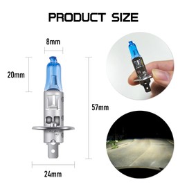 KaiDengZhe H1 Halogen Bulbs 12V 100/90W - 10-Pack Ultra Bright H1 Headlight Conversion Kit, H1 448 Halogen Headlamp Car Headlights Replacement for Daytime Running/Fog Lights (Universal Fit)