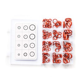 EAI O Ring Kit | Silicone O-Ring Kit Assortment | Rust Red (12 Sizes, Total 200 pcs)
