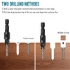 4PCs HSS Countersink Cone Drill Bit Set 1/4" Hex Shank