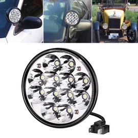 H5001 Led Headlight, 5.75" 5-3/4" Round Par46 LED Unity Spotlight, Sealed Beam Projector 36W Led Pods for Offroad Led Work Light Replacement,Chrome(1Pcs)